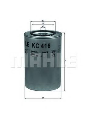 Фільтр тонкого очищення палива Mahle Original KC416 ціна, від 24.70 USD